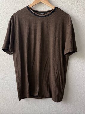 Express Brown Short-Sleeve Crew Neck Tee